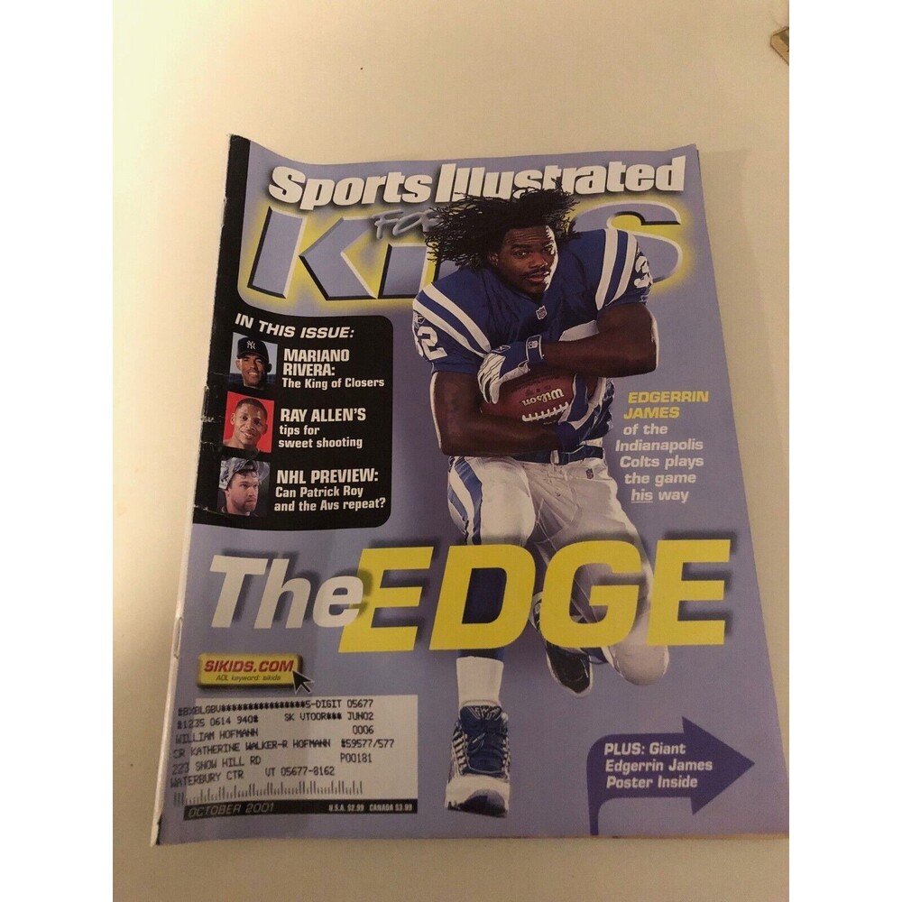 Sports Illustrated for Kids October 2001 Edgerrin James